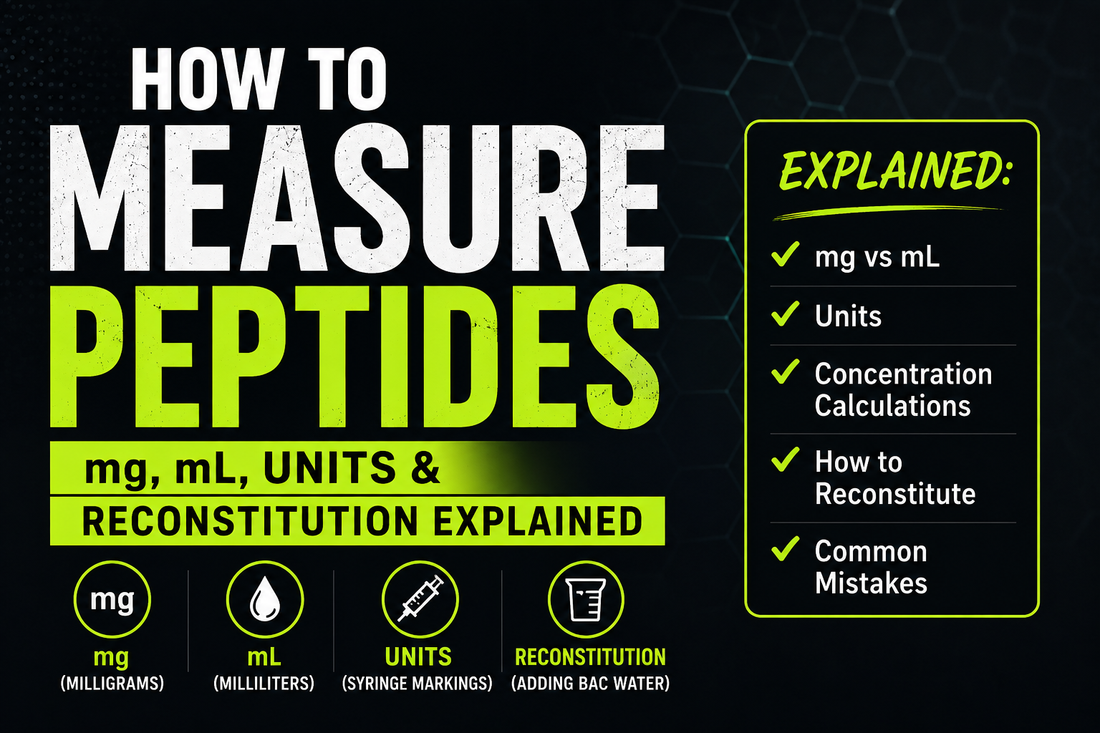 Peptide math made simple: mg, mL, cc's, units.