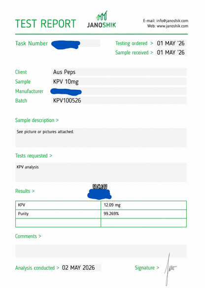 KPV 10mg (coming soon!)