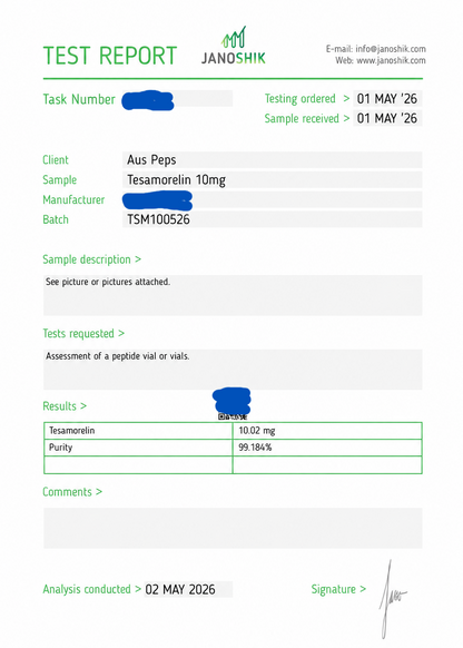 Tesamorelin 10mg (coming soon!)