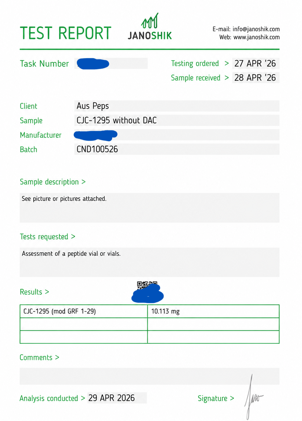 CJC-1295 NO DAC 10mg (coming soon!)
